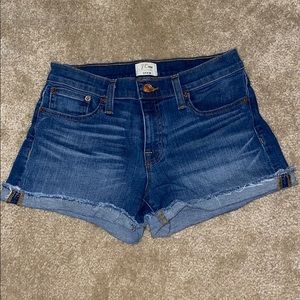 Jcrew blue jean shorts